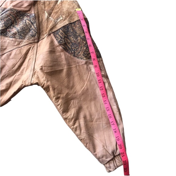 Ada | Stunning Vintage Oversized Patchwork Paint Splatter Leather Jacket Retro - Picture 13 of 16